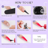 SAVILAND Fester Nagelkleber Gel: 30-Tage Lang Anhaltender Stronger Nagelkleber Für Press on Nagels Falsche Nagelspitzen 15Ml U V Nagelkleber 3D Gel-Nagelkunst-Kleber Für Verwendung Im Salon Zu Hause