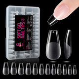 504st Ballerina Medium Gel Nageltyper: Gel Nail Tips PMMA False Nails Nagelförlängningar Konstgjorda naglar 12 storlekar
