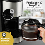 Espressomaskin med Bomann® filter | för 12-14 koppar | Kaffeespressomaskin med filter | Fodral i rostfritt stål | Anti-dropp | Espresso | Kaffeespressomaskin med filter | 800W | KA 6071 CB