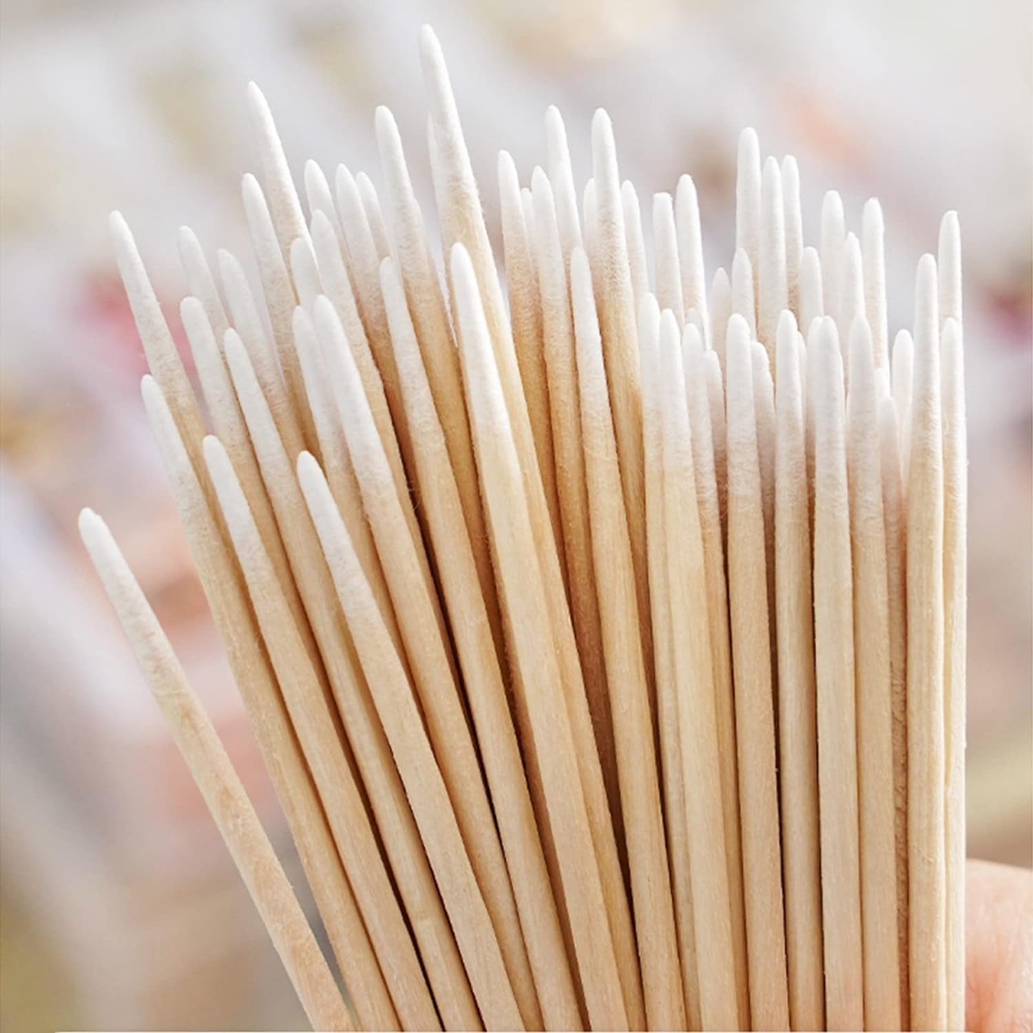 600 Stück Wattestäbchen Holz Spitz,Reinigungsstäbchen,Microbrush Stäbchen Wattestäbchen Für Tattoo,Augenbrauen,Beauty,Lippenstift,Wimpern,Make-Up,Nagel Zubehör,Augenbrauen Tattoo