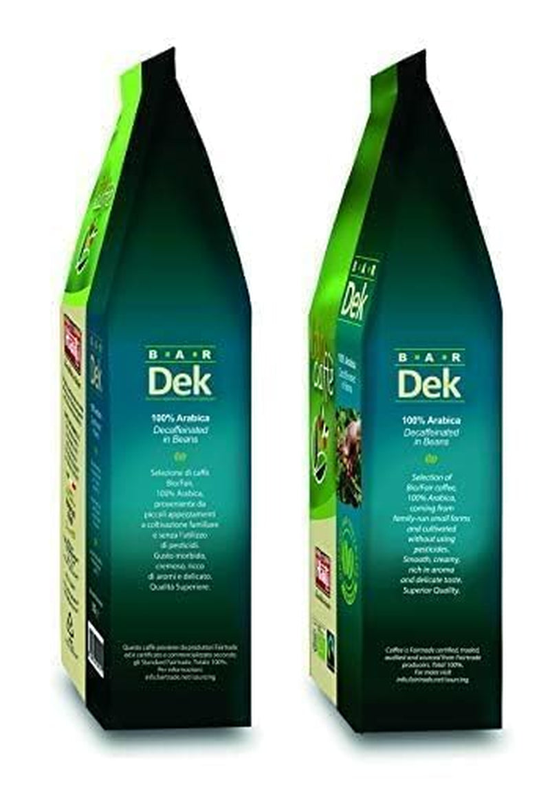 Caffè Haiti Roma ekologiska koffeinfria kaffebönor, 100% Arabica, Fairtrade-certifierad, ekologisk kvalitet, förpackning om 2 x 500g