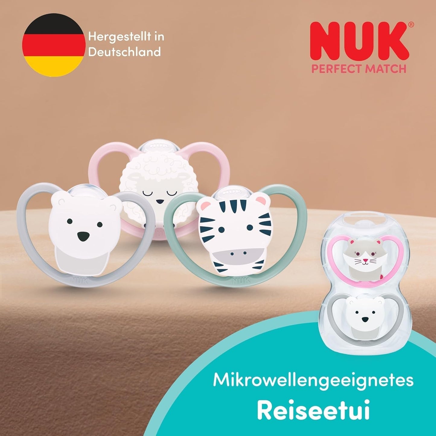 NUK Perfect Match luftnappar för spädbarn | 6-18 månader | Ortodontiska nappar som främjar luftcirkulationen och förhindrar utslag orsakade av saliv | 95 % acceptans av spädbarn** | Disney Nalle Puh | Paket om 2