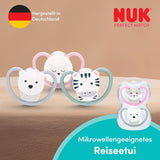 NUK Perfect Match luftnappar för spädbarn | 6-18 månader | Ortodontiska nappar som främjar luftcirkulationen och förhindrar utslag orsakade av saliv | 95 % acceptans av spädbarn** | Disney Musse Pigg | Paket om 2
