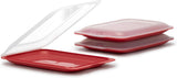 TATAY Fresh Slicer Box Set med 4, BPA-fri, återanvändbar, stapelbar, diskmaskin & MWO, slumpmässiga färger. Mått 17cm x 3,2cm x 25,2cm Matförvaringslådor Naty Shop Set 3 - Blåbär