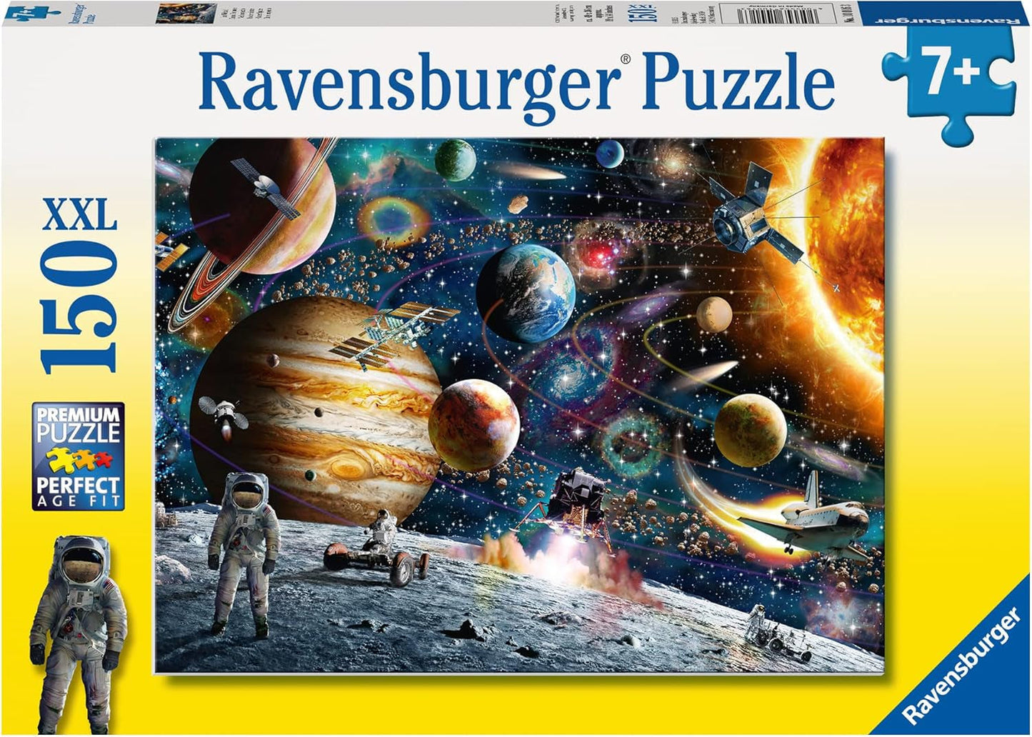 Ravensburger pussel för barn - 10016 In space - Rymdpussel för barn från 7+ med 150 bitar i XXL-format Pussel Naty Shop In space