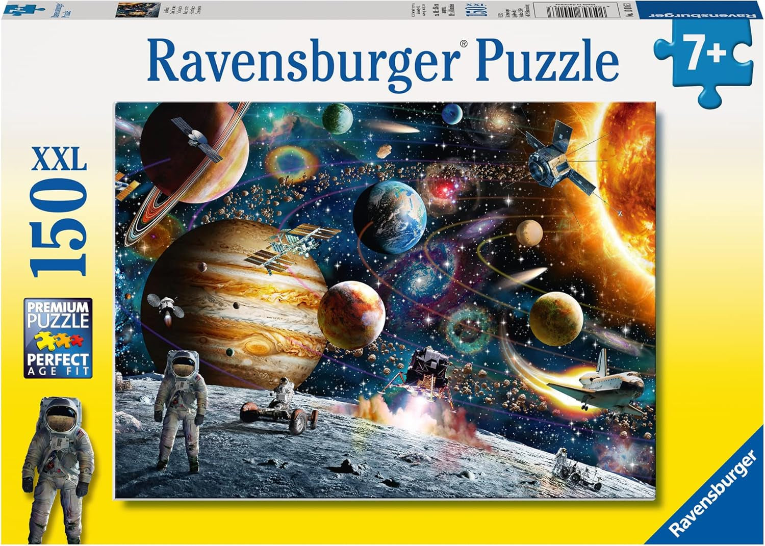 Ravensburger pussel för barn - 10016 In space - Rymdpussel för barn från 7+ med 150 bitar i XXL-format Pussel Naty Shop In space