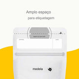 Medela bröstmjölksförvaringspåsar 25 st, ca. 200 ml, vit (spansk version) Mat och amningstillbehör Bebe Naty Shop