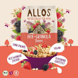 Allos Hof Granola med bär | Ekologisk müsli | Müsli med bär | Krispig müsli | Spannmål till frukost | Förpackning om 6 (6 x 300 g), 1 st (förpackning om 6)