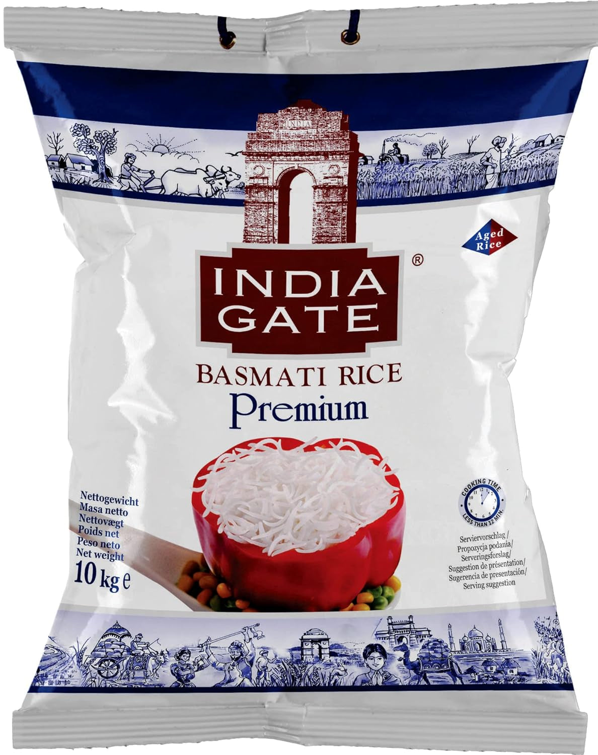 INDIA GATE Premium Basmatiris – Aromatiskt, fint långkornigt ris från Indien, fint långkornigt (1 x 500 g)