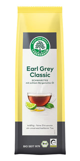 Lebensbaum Earl Grey klassiskt svart te med naturlig bergamott och citronolja, harmoniskt, aromatiskt, 100 % ekologiskt, löst, 100 g