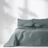 Ameliahome Överkast med pompoms 220X240 Cm Dubbelsidigt överkast Ultrasonic Quilting Polyester Meadore Grå sängar och filtar Besuche den AmeliaHome-Store