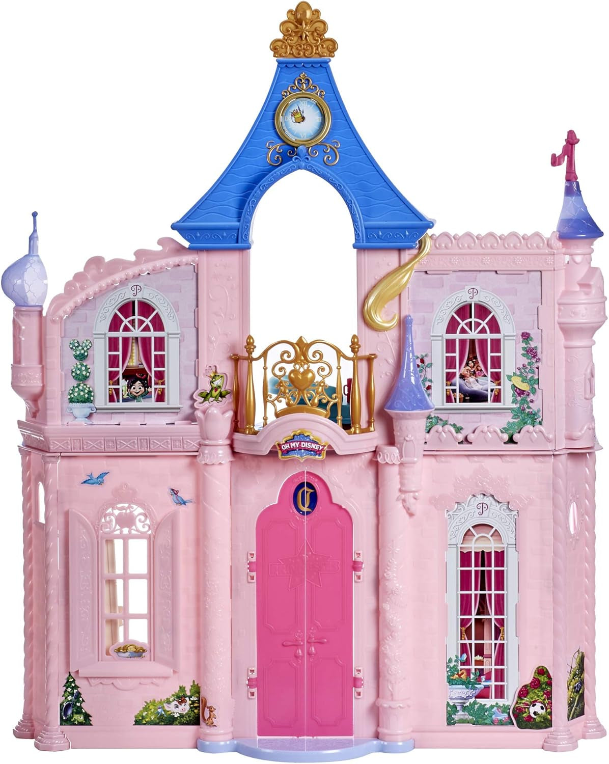 Disney Princess Castle Comfy Squad Dockhus med 6 möbler och 16 tillbehör Leksak för 5 år gamla flickor dockskåp Naty Shop
