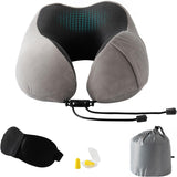 Good Nite Nackkudde Flygplan Nackkudde Resekudde Vuxen Nackkudde Bil Hemkudde Huvudkudde Ergonomisk Memory Foam Tvättbar med smal rygg Justerbar Grå resekuddar Naty Shop Standardtitel