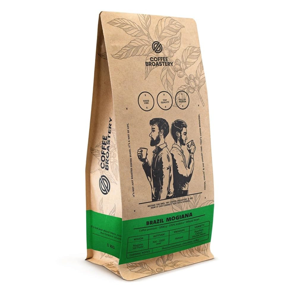Set med kaffebönor 2x1kg 2000g | Brasilien Mogiana | Brasilien Cerrado | Brasilien | Specialkaffe | Nystekt