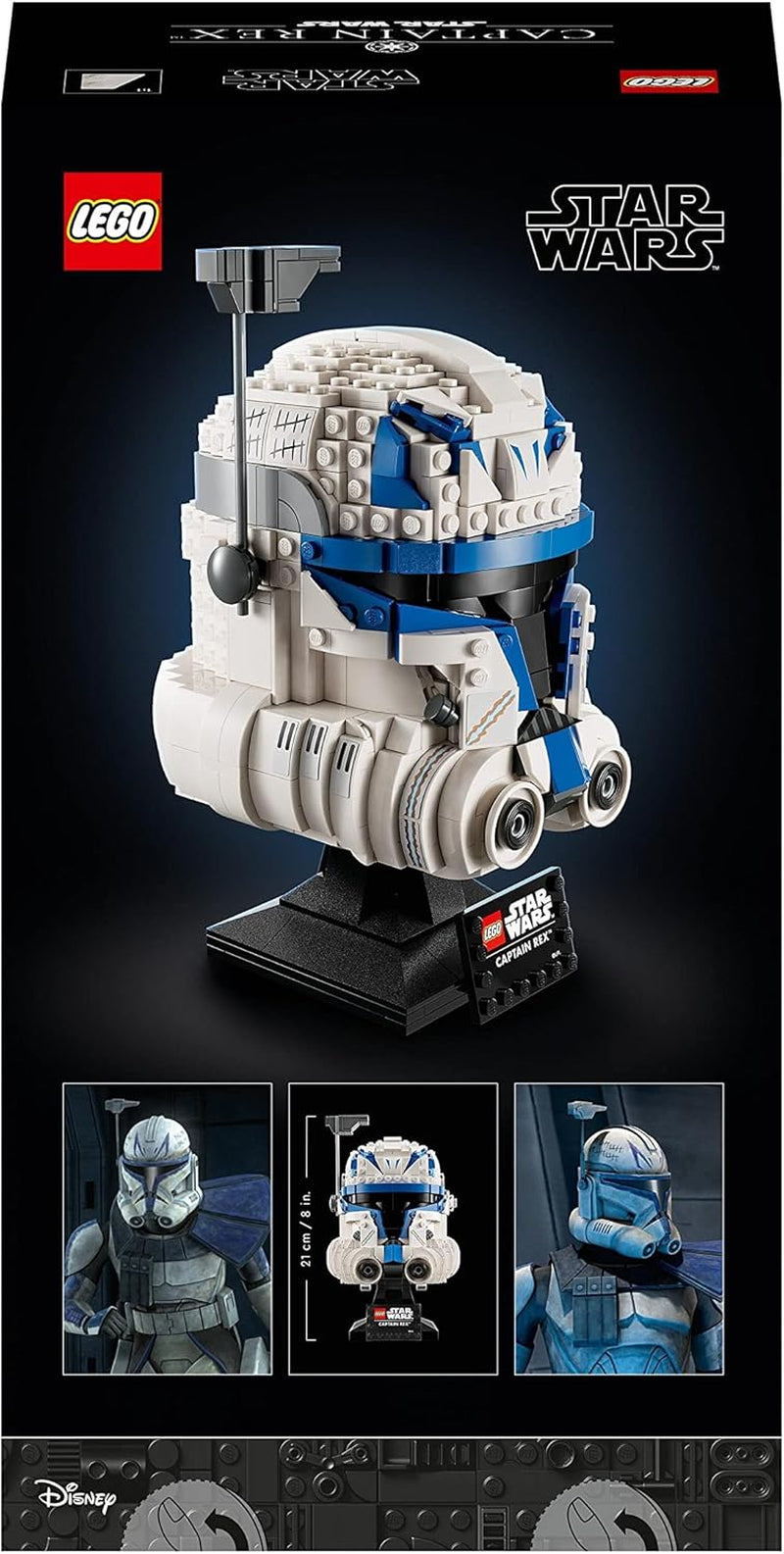LEGO 75349 Star Wars Captain Rex Hjälmset Clone Wars Samlarmodell 2023-serien Souvenirbit och presentidé Byggset Besuche den LEGO-Store