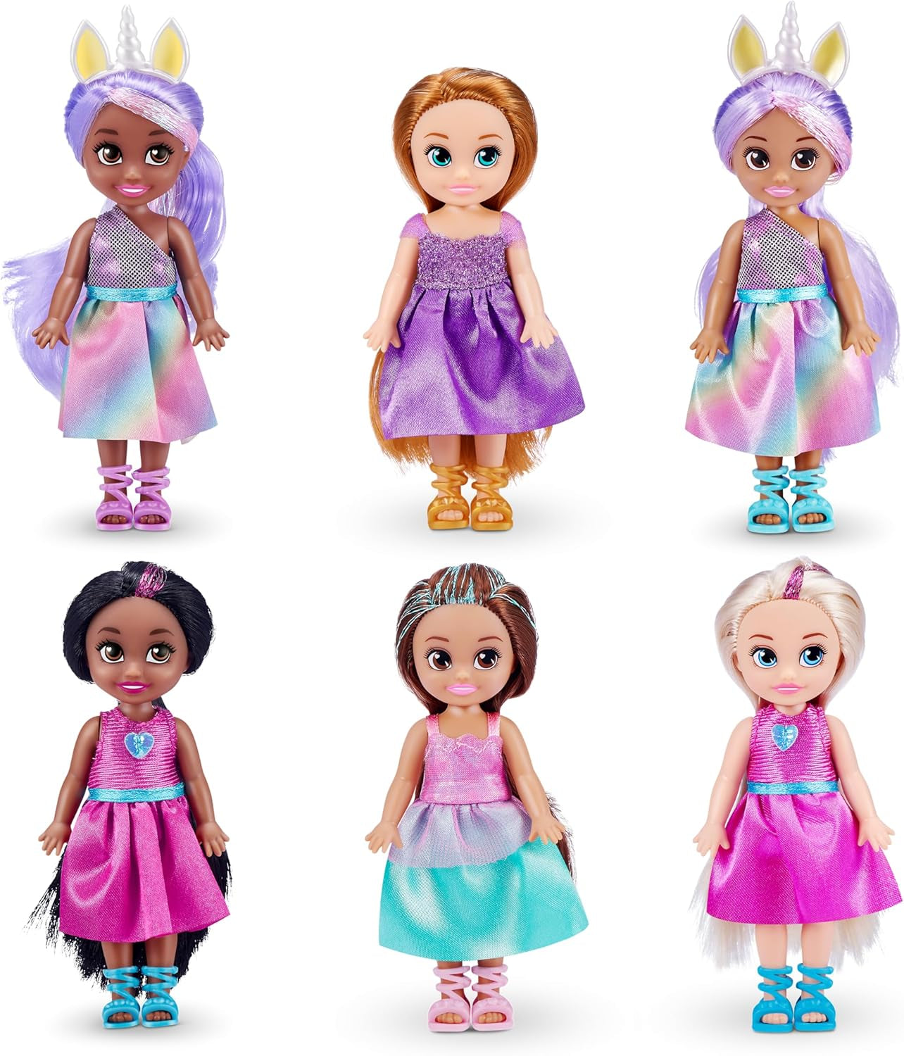 Samlingsobjekt Princess Fashion Dolls, Princess Dress Up Dolls (6-pack)