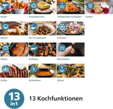 Philips Airfryer 2000 series 4,2L - Digital pekskärm, 13 matlagningsalternativ, 9 förinställda funktioner, Upp till 90 % mindre fett med Rapidair-teknik, effekt 1500W Vitvaror Naty Shop