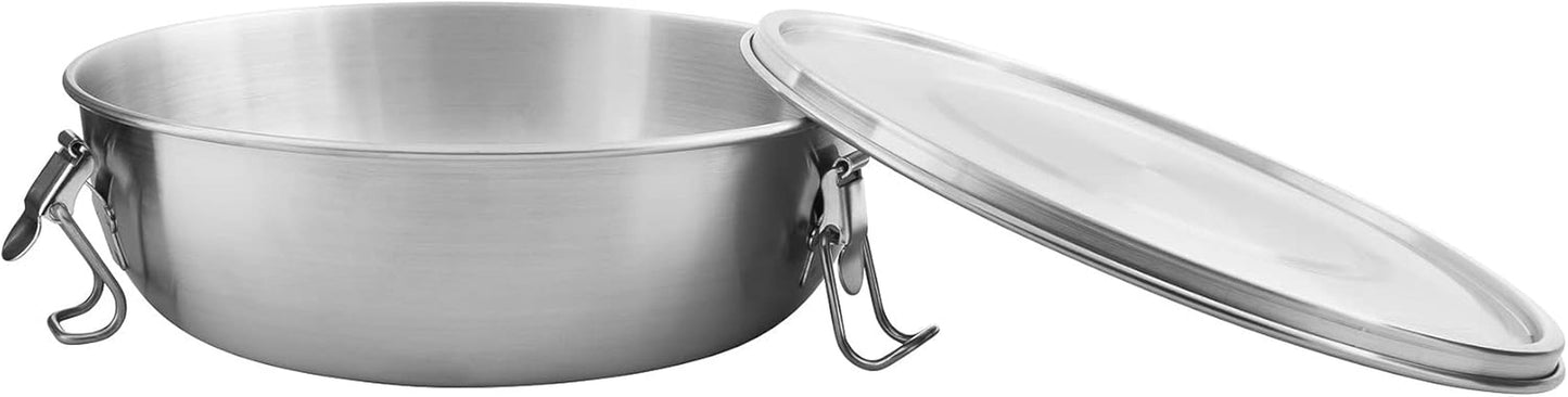 Tatonka matskål - Matbehållare/skål i rostfritt stål - Med lock, fästklämmor och volymskala - 0,5L / 0,75L / 1L Volymförvaringslådor för mat Naty Shop 1,0 liter