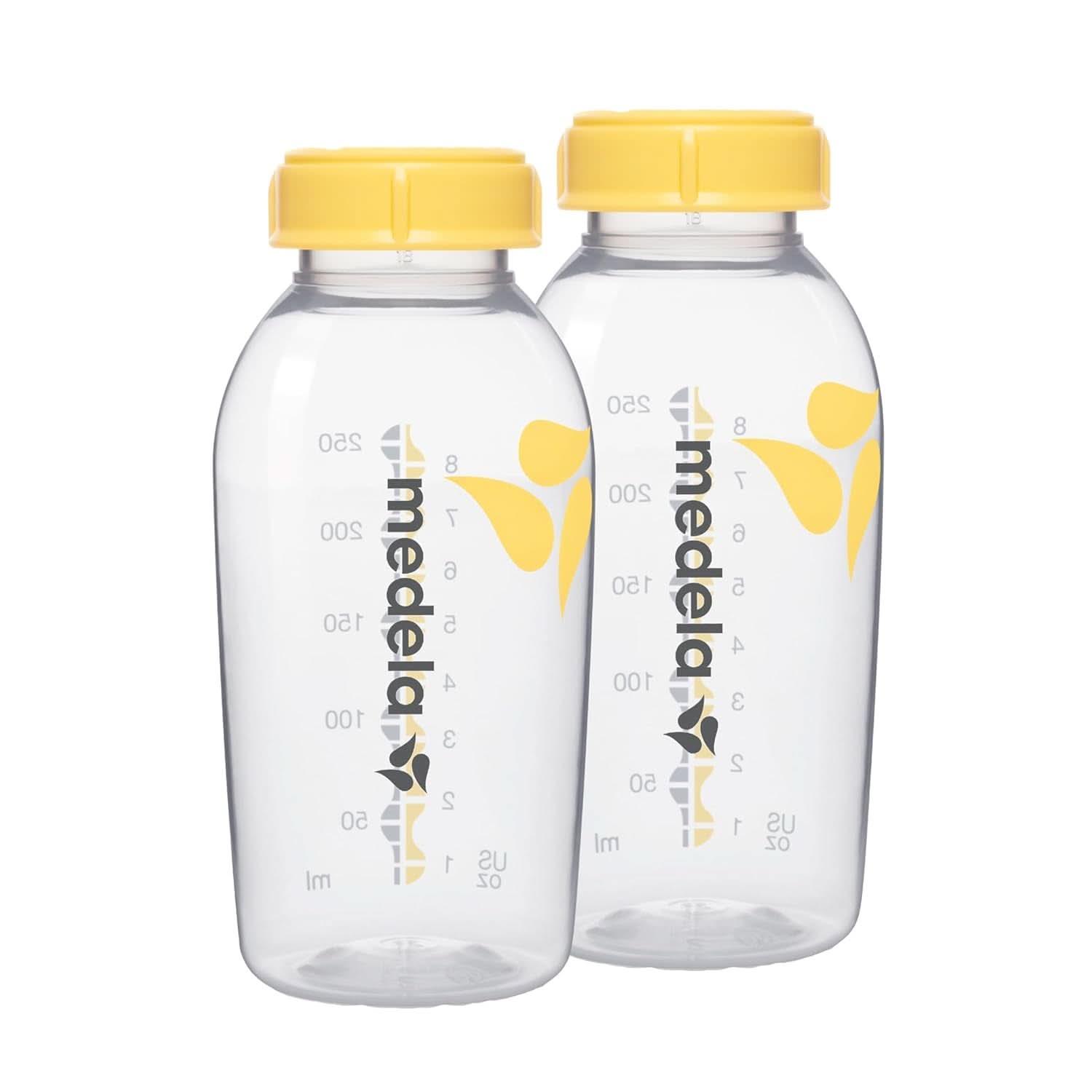 Medela nappflaskor för förvaring av bröstmjölk | BPA-fri | Förpackning med 2 × 250 ml Barnmat och amningstillbehör Naty Shop