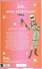 Mattel Barbie Miss Astronaut samlardocka med silverdräkt, rymdstövlar och hjälmtillbehör, vintagereproduktion av 1965 original, JBJ48 Naty Shop Dolls
