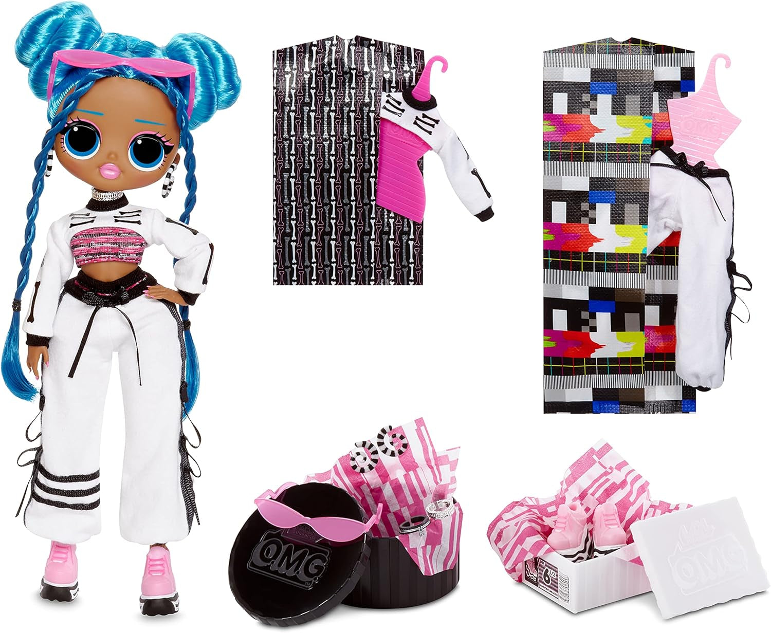 LOL Surprise OMG Fashion Doll 2er-Pack ROLLER CHICK & CHILLAX - Exklusive Puppen med 40 Überraschungen inkl. Outfits och accessoarer - 2-i-1 Verpackungs-Spielset - Serie 3 - Für Kinder ab 4 Jahren