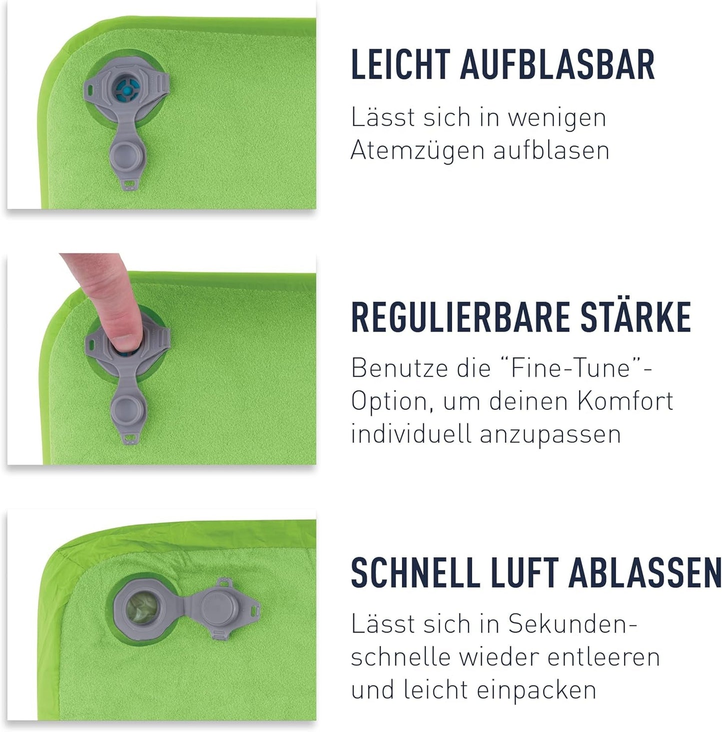 Sea to Summit - Eros dunkudde L - Ultralätt och uppblåsbar - 10D-material - Premium dunkudde - Halkfri - För vandring och camping - 42 X 28 X 12 Cm - Grå - 95 G Naty Shop-resekuddar