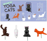 Gift Republic Mini Flower Pot Yoga Cats, Multicolor, 1
