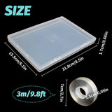 2st 30 cm dubbelhäftande tejp Konstgjorda naglar Förvaringslåda Klar rektangulär låda Plastförpackningslådor Nagelspetsar Behållare Konstgjorda naglar 21,8x15,5cm