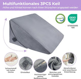 Högdensitetsskum justerbar fjäderkudde, ergonomisk ryggkudde för säng och soffa, anti-reflux läskudde för att sova, spela, titta på TV (tung)