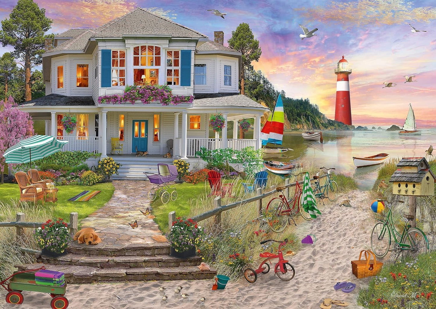 Schmidt Spiele Beach house, pussel 1 000 bitar Puzzle Naty Shop