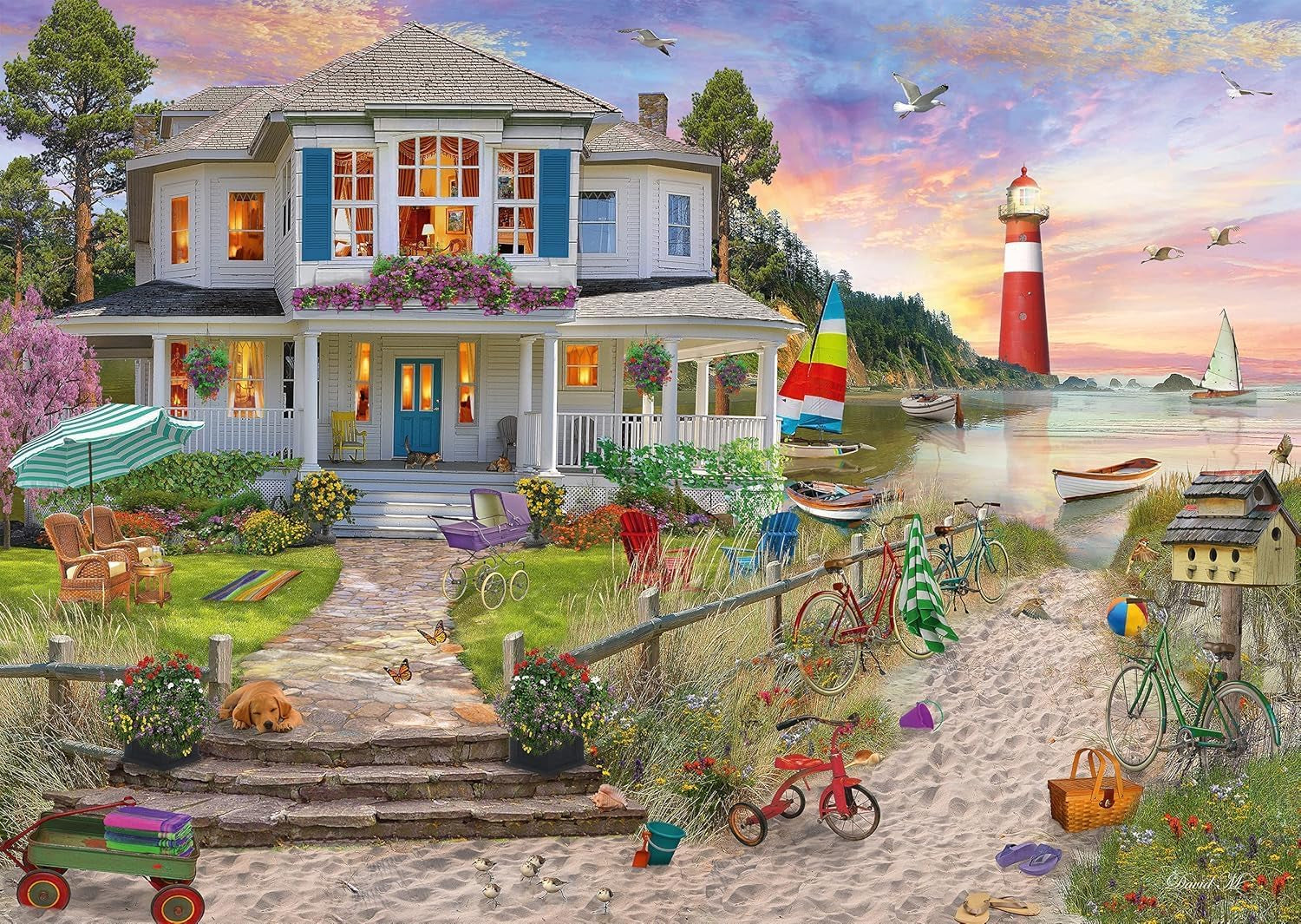 Schmidt Spiele Beach house, pussel 1 000 bitar Puzzle Naty Shop