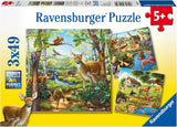Ravensburger Pussel för barn - 09265 Skog/Zoo/Husdjur - pussel för barn över 5 år, med 3X49 bitar Pussel Naty Shop Standardtitel