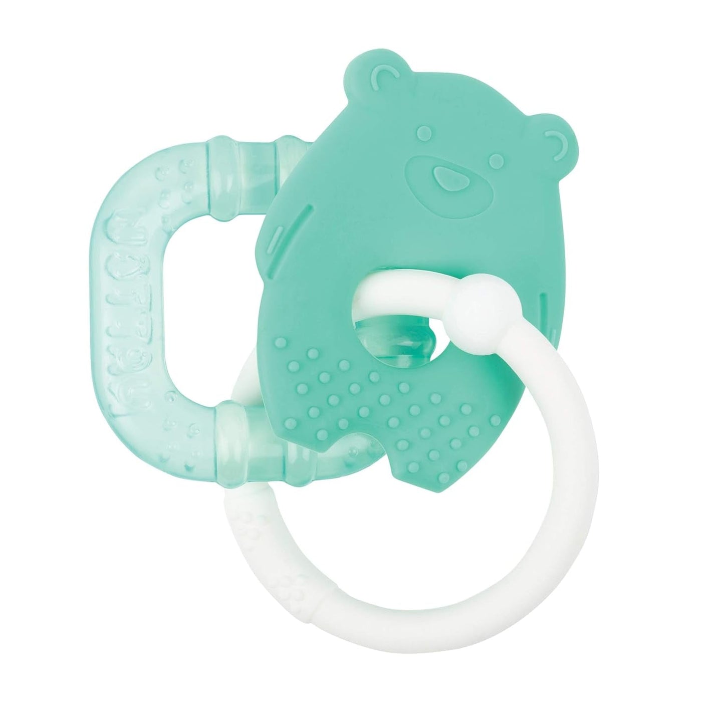 Nattou Silicone Cooler Bandring, Mus, Vattenfylld, BPA-fri, 13,5 x 10,5 x 15 cm, Silikon, Blå/Vit