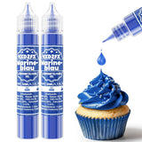 Gel matfärg - HXDZFX 2×30ml, sockerfri matfärg, högkoncentrerad, för dekoration av kakor, vit fondant, makroner, kakor, bakning, påskägg, slem (druvor lila)