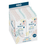 BIOLANE - Babyvåtservetter för ansikte och händer - Paket med 6 - 384 våtservetter (6 x 64 cm) - Rengör och skyddar - Toalettartiklar - Allergivänligt - För känslig hud - 97 % naturliga ingredienser - Tillverkad