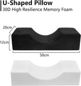 Deciniee U Shape Ögonfransskudde: Ergonomisk nackkudde Ögonfransskudde - Flanellkudde Ögonfransförlängningskudde för hemmet Skönhetssalong Cervikala ortopediska kuddar Naty Shop