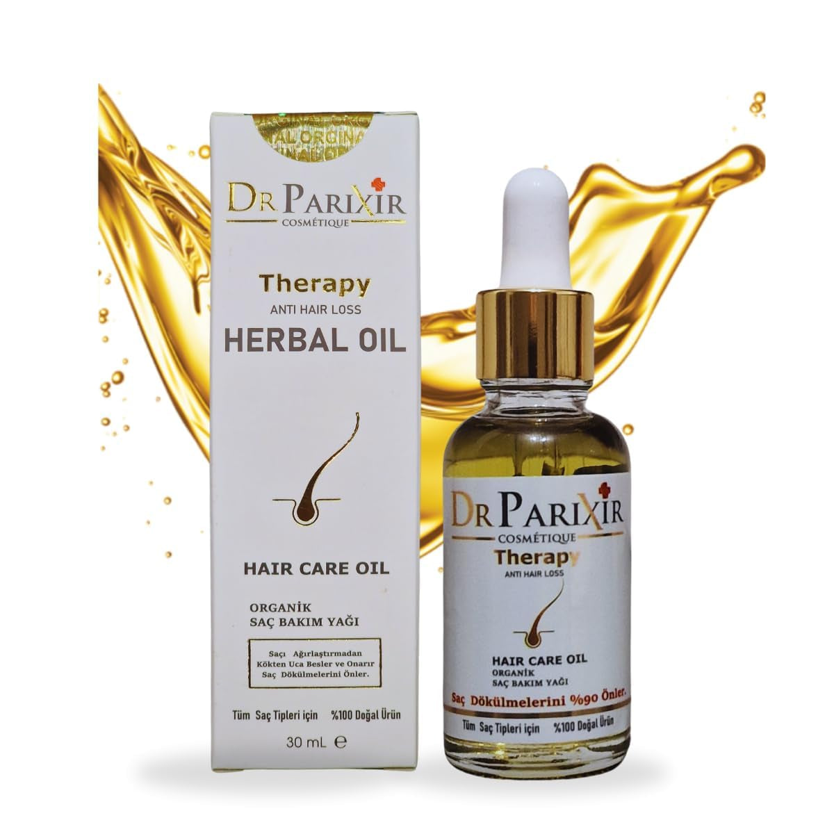 Dr Parixir Anti-Hair Loss Serum - Effektiv lösning med olivolja och rosmarin, 30ml | Minskar håravfall och stärker hårrötterna Naty Shop Hair Care Default Title