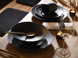 CreaTable, 20537, Vesuvio Black Series, 16-delat servisset, porslinskombinationsservice, diskmaskin och mikrovågssäker, tillverkad i Portugal