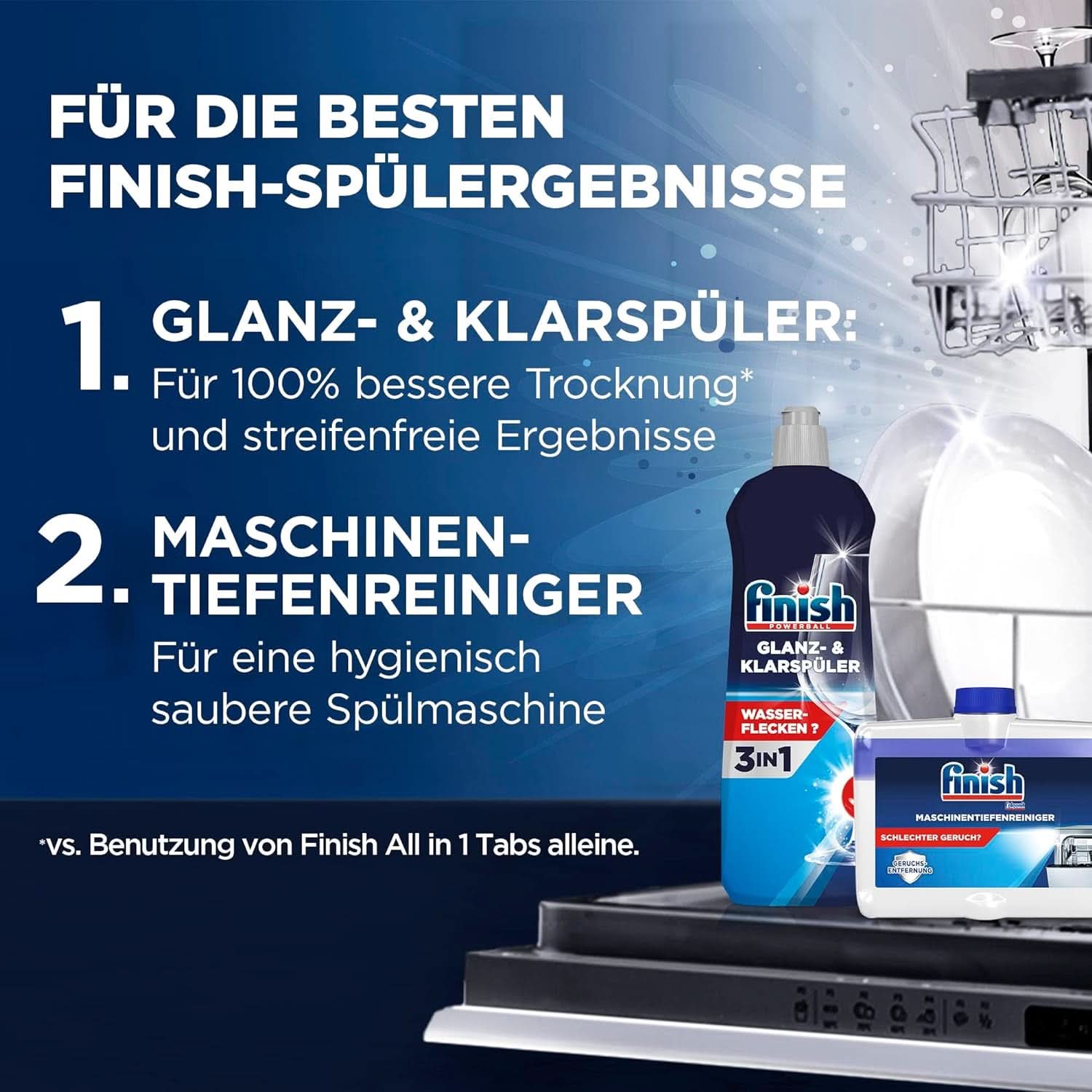Finish Shine & Rinse Aid - För glänsande och torr disk utan vattenfläckar - Megapack 800 ml (3-pack) Naty Shop