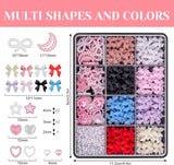 500 st 3D Nägel Charm Schleifen Charms Nägel Nail Art Charms Schleife Nagel Charms Nägel Nail Art Schleifen Nageldekorationen Mit Aufnahmewerkzeug Für Frauen Und Mädchen Nagel-Diy-Zubehör