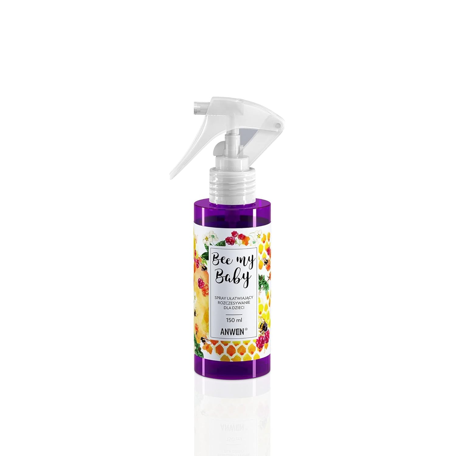Bee My Baby Natural Baby Hair Spray för att reda ut, reda ut och kamma med hallongummidoft - Närande med sheasmör och honungsextrakt Redskapande produkter Naty Shop Standardtitel
