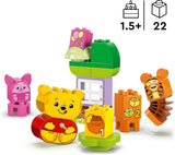 LEGO DUPLO - Disney Nalle Puhs födelsedagsfest - pedagogisk leksak för förskolebarn - set med 3 minifigurer inklusive Nalle Puh, Tiggen och Nasse - presentidé för pojkar och flickor från 1,5 år 10457 Beuche byggset i LEGO-Store