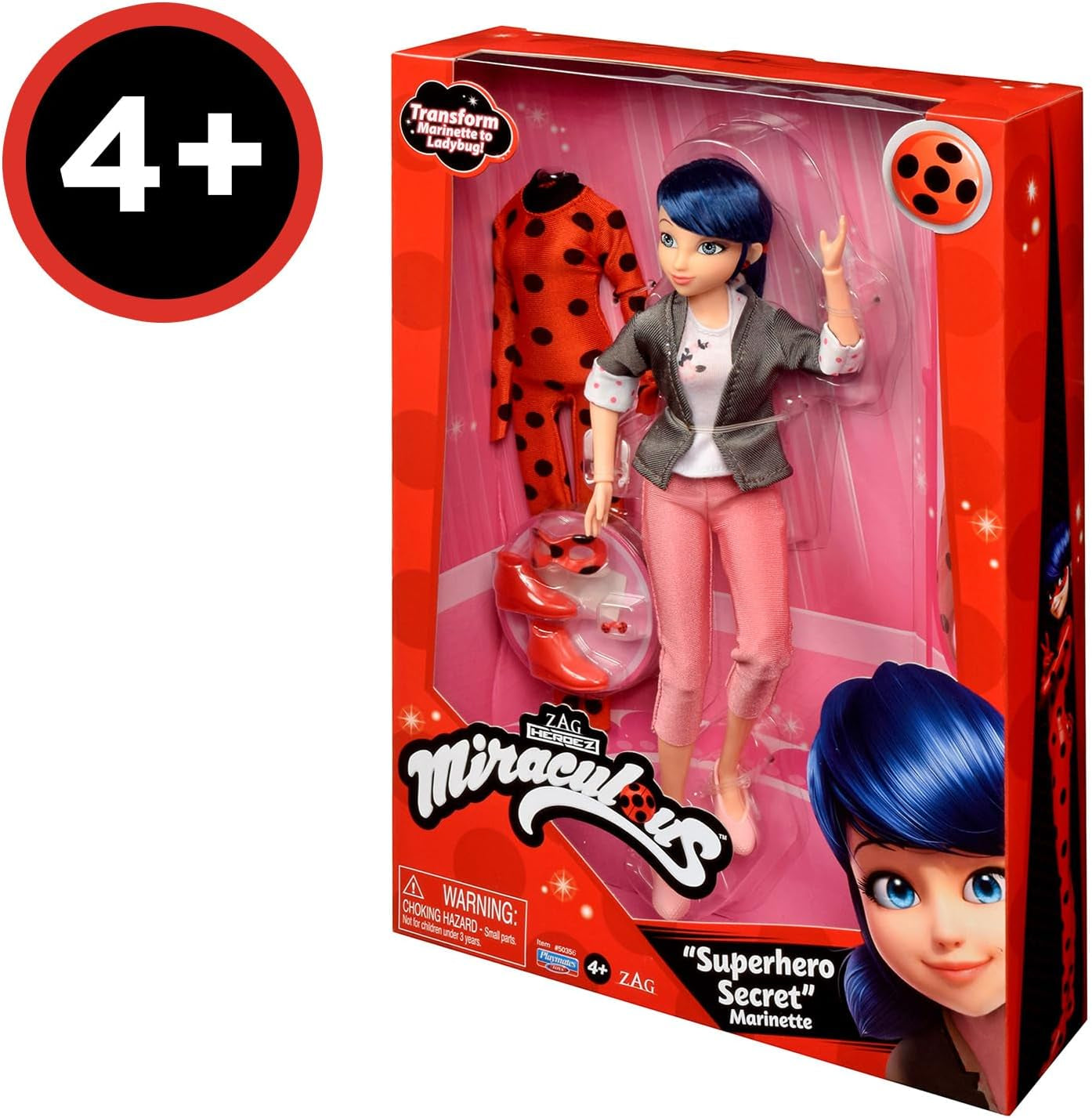 Bandai - Miraculous Ladybug - Dress up docka 26 cm med två outfits - Ladybug - P50355 Dolls Naty Shop