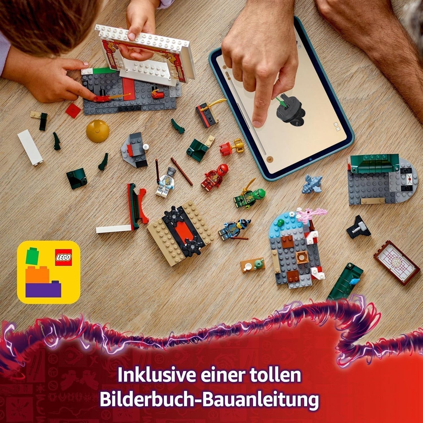 LEGO NINJAGO Spinjitzu Ninja Temple - Lekset med 4 minifigurer och 1 drakfigur - Byggset - Jul- eller födelsedagspresent för pojkar och flickor från 4 år 71831 Byggset Besuche den LEGO-Store
