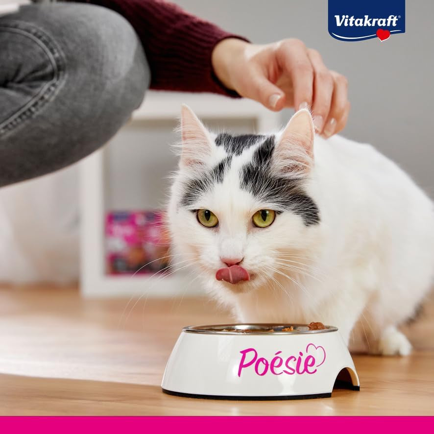 Vitakraft Poésie Délice, Country Selection, Nassfutter Katze, Katzennassfutter Gelee, med kyckling, med nötkött (1 paket med 6x 85g)