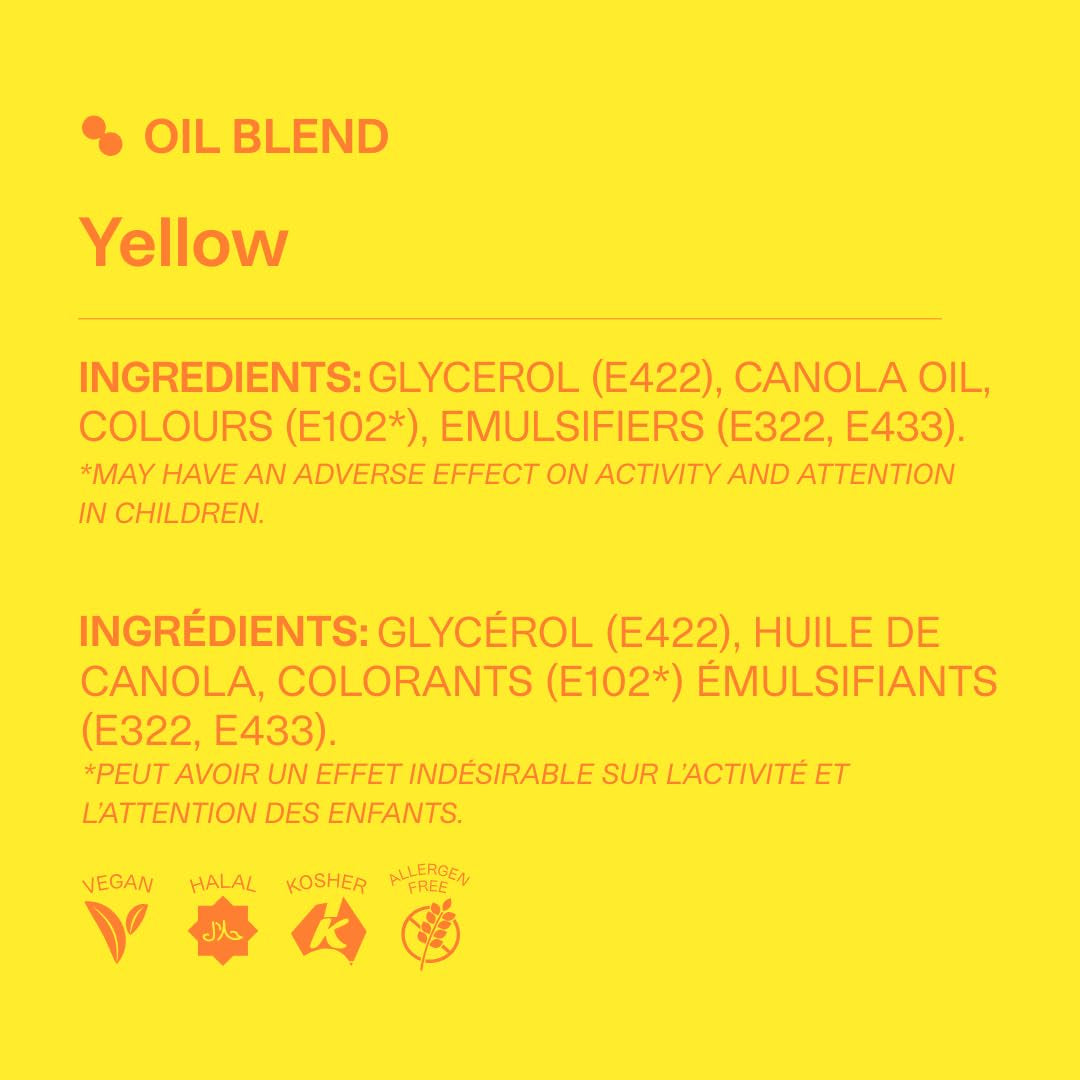 Color Mill oljebaserad gul matfärg - matfärg för choklad, fondant, muffins, kakor, bakning, makroner - matfärg för tårtdekorering - 20ml