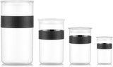BODUM PRESSO förvaringsburkar, plast, svarta, 4 x 0,25 l, 3 x 0,6 l, 3 x 1 l, 2 x 2 l Matförvaringslådor Naty Shop