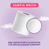 By Amazon Toalettpapper, 3-lagers vadderat, sammetsmjukt, 36 rullar (9 rullar, paket med 4), 200 ark per rulle, Fsc-certifierad