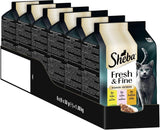 Sheba Portion Pouches Våtfoder för katter, multipack Fresh & Fine i sås med MSC kyckling och lax, 6x6x50g - Fina måltider för katter i sås