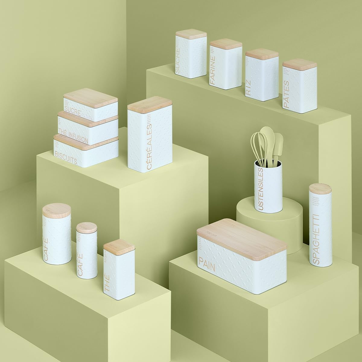"scandinave nature" vit kub-typ metall askkopp - 5 fem helt enkelt smart
